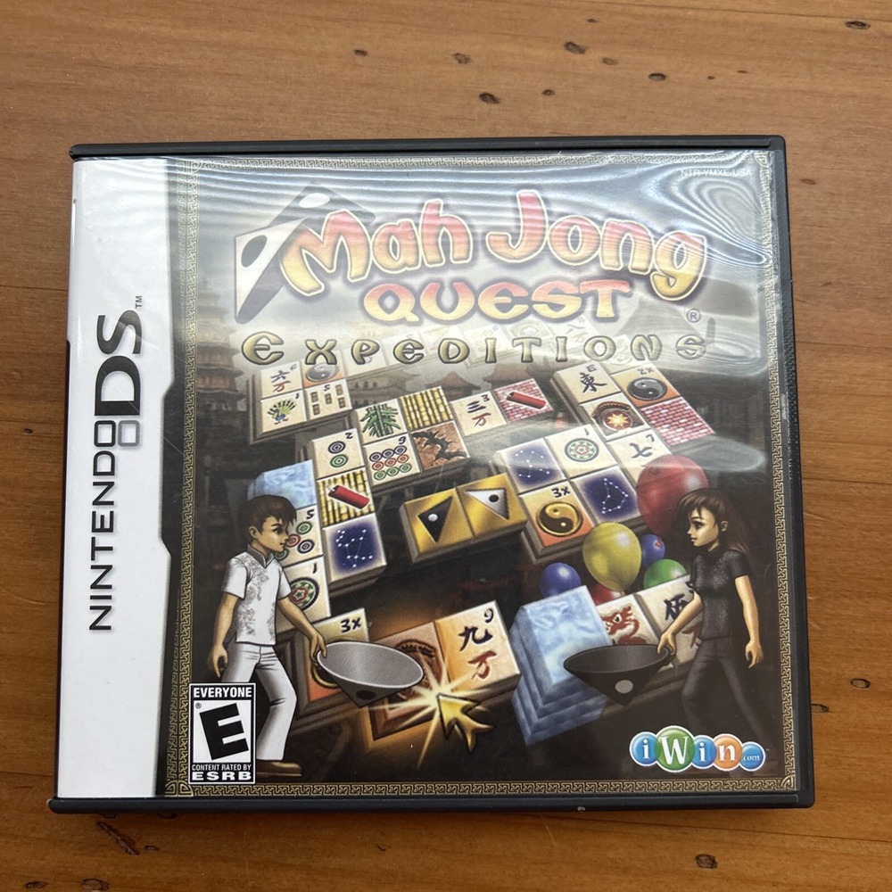 Mah‎ Jong Quest Expeditions Nintendo DS Game tested Original Case Manual Puzzle